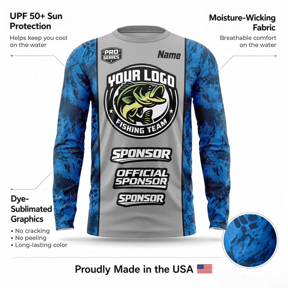 Custom Fishing Jersey – Fish Camo