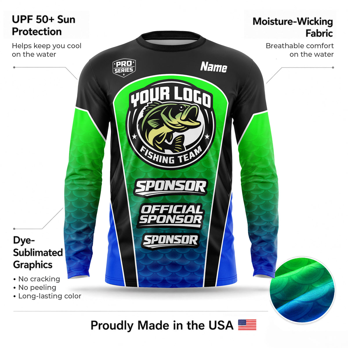 Custom Fishing Jersey – Fish Scale